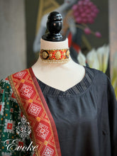 Black Meena Kundan Choker Necklace