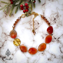 Carnelian Disc Necklace