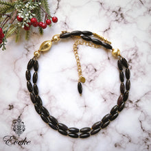 Black Agate and Gold Necklace