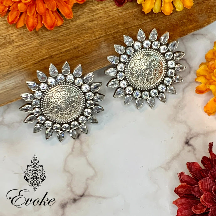 Silver Tops with Kundan Flowers