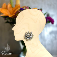 Silver and Kundan Chandbaali Earrings