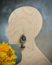 Silver and Kundan Temple Jhumkas