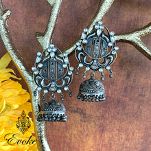 Silver and Kundan Temple Jhumkas
