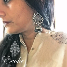 Silver and Kundan Temple Jhumkas