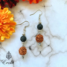 Lava Stone Necklace with Nepali Chitai Work Beads