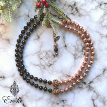 Garnet and Rose Gold Necklace