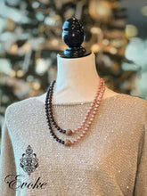 Garnet and Rose Gold Necklace