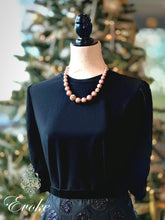 Pink Shell Pearl and Gold Necklace
