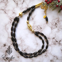 Black Agate and Gold Necklace