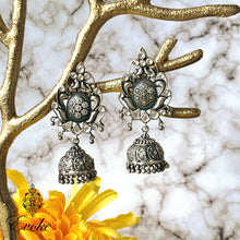 Silver and Kundan Temple Jhumkas